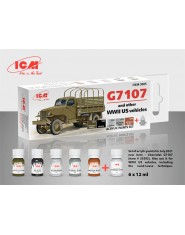 Acrylic Paint Set for G7107 (and other WW2 US vehicles)