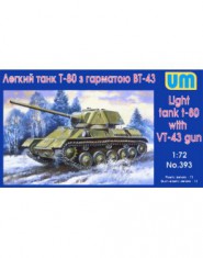 T-80 Soviet light tank with gun VT-43