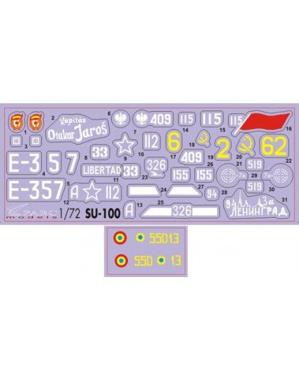 Decal 1/72 SU-100