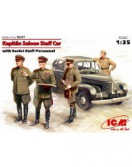 Kapitan Saloon staff car with Soviet staff personnel
