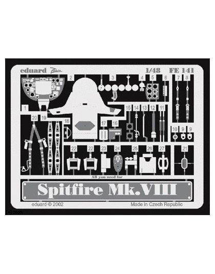 Photoetched set Spifire Mk.VIII (for ICM kit)