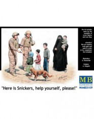 Here is Snickers, help yourself, please!
