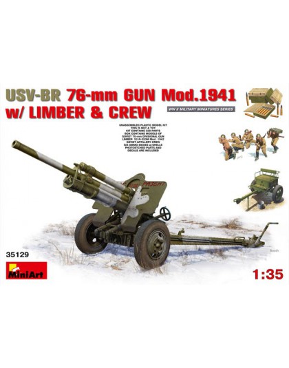 USV-BR 76-mm GUN Mod.1941 w/ LIMBER AND CREW
