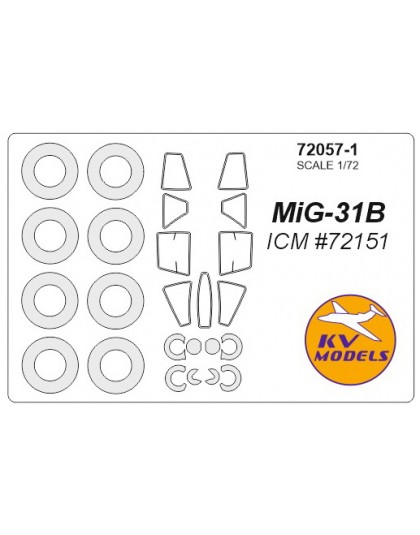 Masca MiG-31 / MiG-31B +wheels masks (ICM)