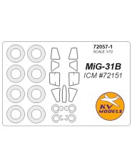 Masca MiG-31 / MiG-31B +wheels masks (ICM)